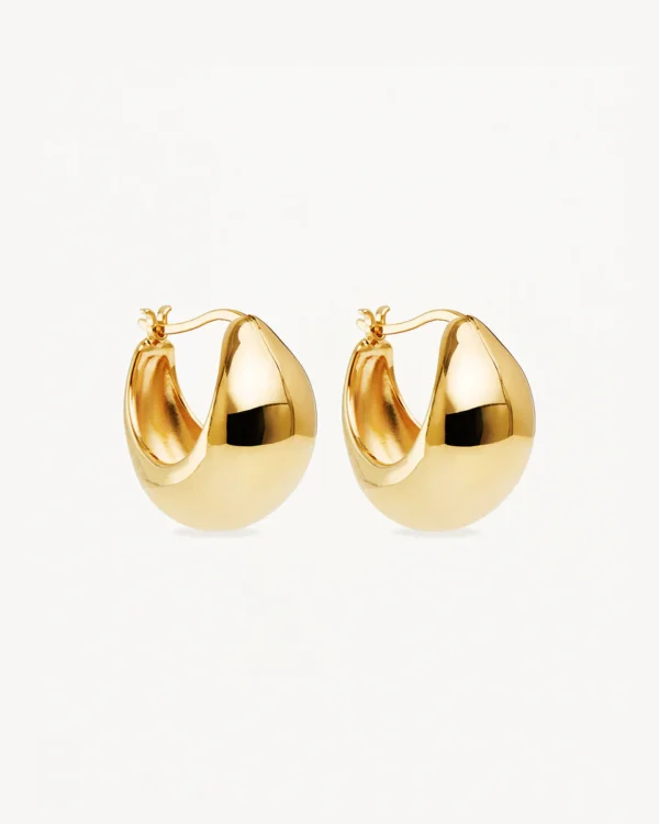 Gold Vermeil Sunkissed Large Hoops